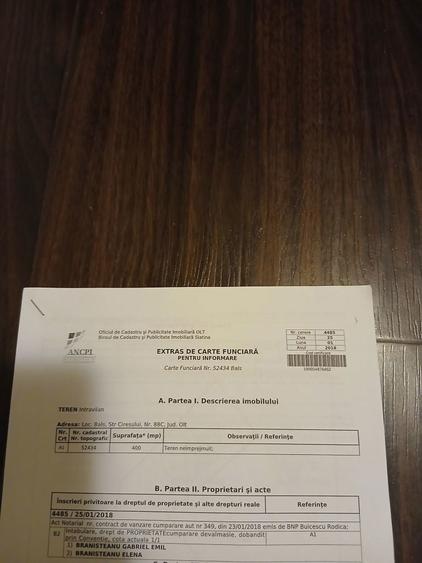 Vand parcela teren intravilan 400mp in Bals str.Ciresului nr.88C - 5