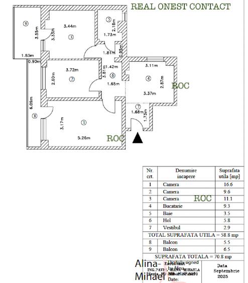 Apartament 3 camere Giurgiului – etaj 3, bloc reabilitat - 9