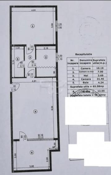 3 camere Unirii, centrala, metrou, an 2004, 78 mp - 2
