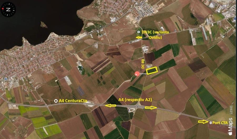 Teren intravilan 44700 mp - Ideal parc logistic, showroom sau depozit, Constanța - 1