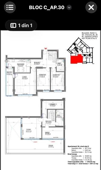 PENTHOUSE-URI  SPLAIUL UNIRII,DELTA VACARESTI,Etaj 5-6,Scara interioara,3-7 Cam. - 10