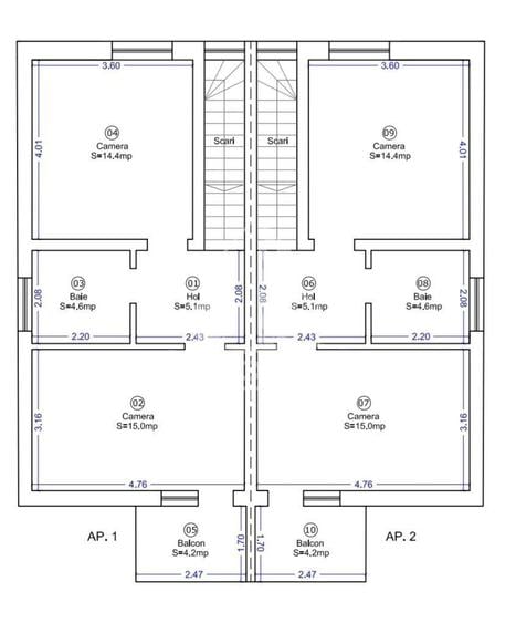 Duplex complet decomandat, cu 4 camere si 2 bai, langa Bucovat - 1