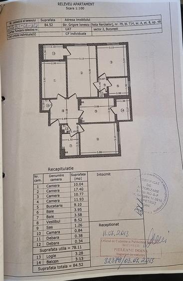 Apartament cu 4 camere semidecomandat în Teiul Doamnei