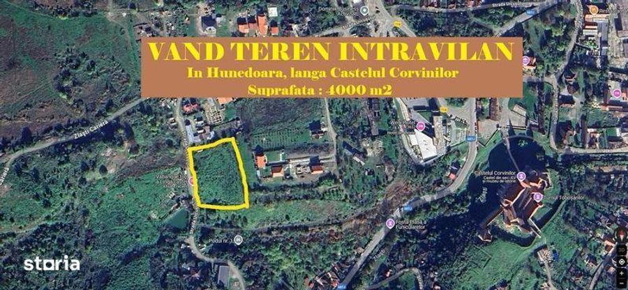 Vand teren intravilan 600 m2 in Hunedoara langa Castelul Corvinilor - 1
