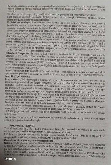 Teren centr.instrav.constr.Sinaia la DN1 cu C.U. P+2E+M,3000 mp,zona A - 8