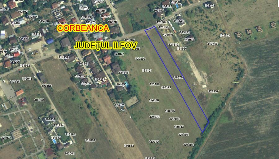 Teren Construcții intravilan de 5187 mp, în Corbeanca