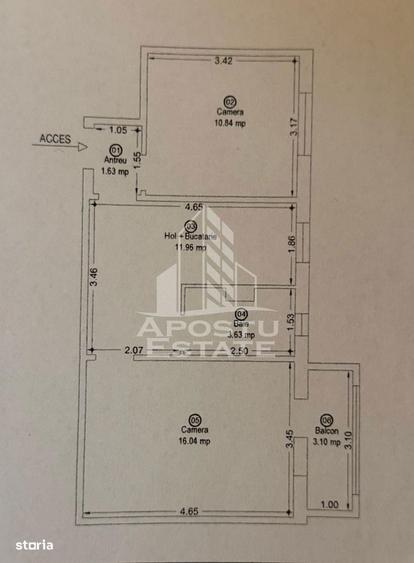 Apartament cu 2 camere în Freidorf
