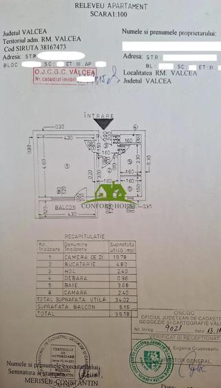 Garsoniera mare la cheie-Confort 1/Decomandata -Et.3/4 Nord-Rm.VL - 10
