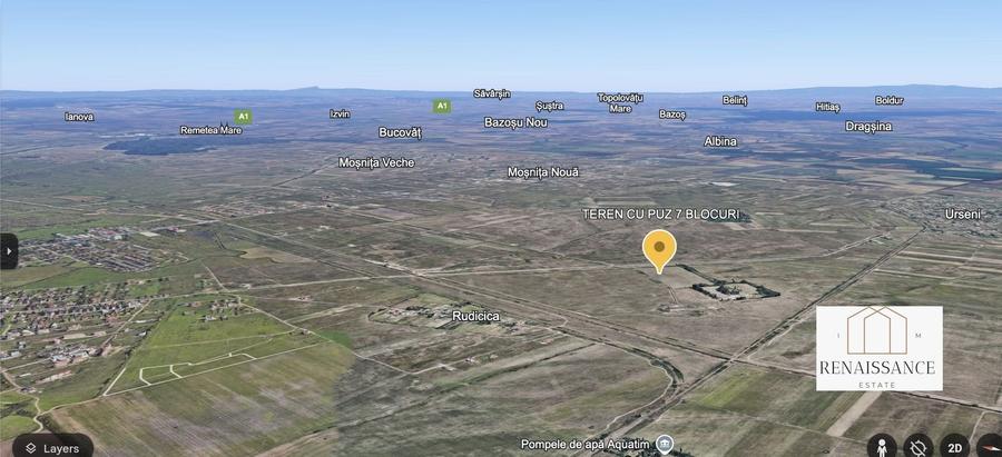 Giroc Teren 10.000mp cu PUZ in lucru | Destinatie - 7 Blocuri P+2+R - 1