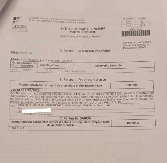 Teren Intravilan 5000mp, Moinesti, Str. M. Sadoveanu - 5