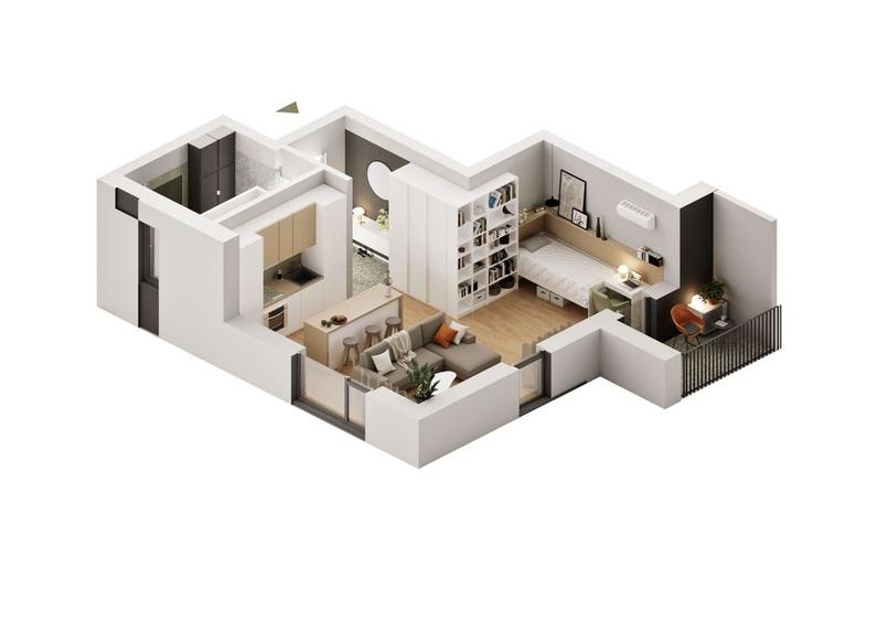 Apartament cu 1,5 camere în zona Parneava - 3