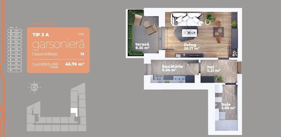 GARSONIERA SPATIOASA - BLOC P+11 /  AUCHAN TITAN,PARCUL TEILOR! - 2