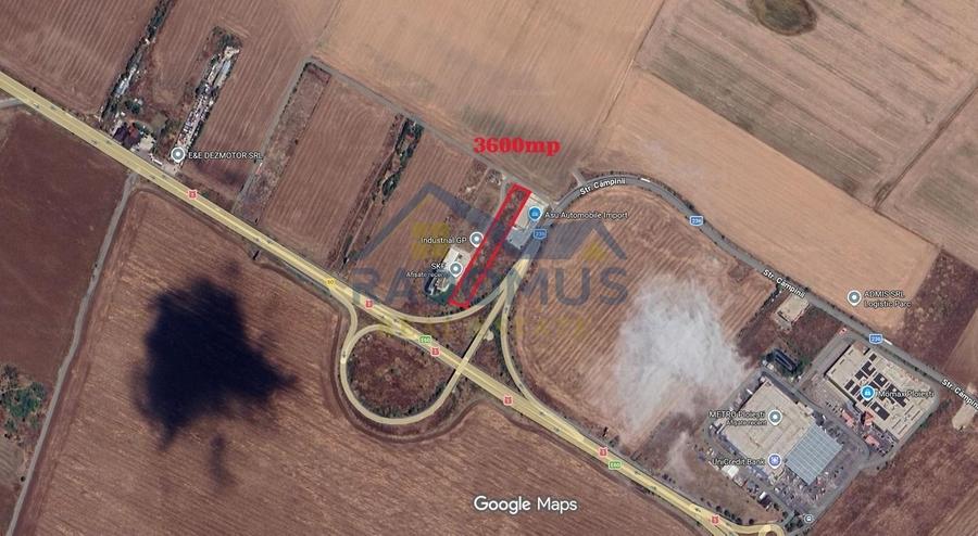 Teren industrial intravilan – 5.633 mp – deschidere 27 ml – acces DN1 - 5