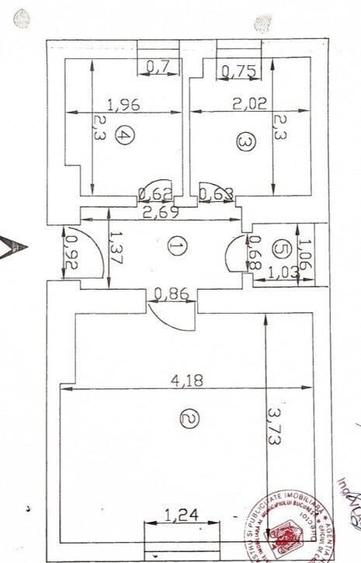Central 13 Septembrie Tudor Vladimirescu, garsoniera cf. 1, dec. - 2