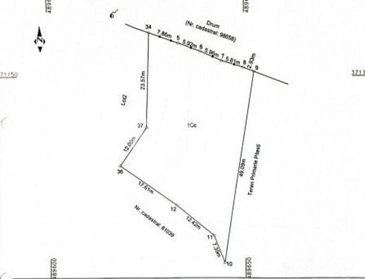 Teren de vanzare Str. Izvorului, Pitesti, zona Stadion - 1