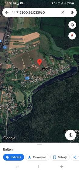 Teren de 1000 mp, în Bălteni