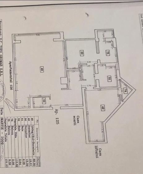 Apartament cu 3 camere decomandat în Central