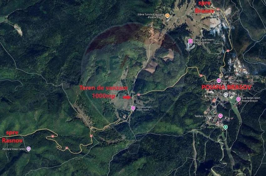 Teren de vis la poarta statiunii turistice Poiana Bra?ov 1000 mp - 1