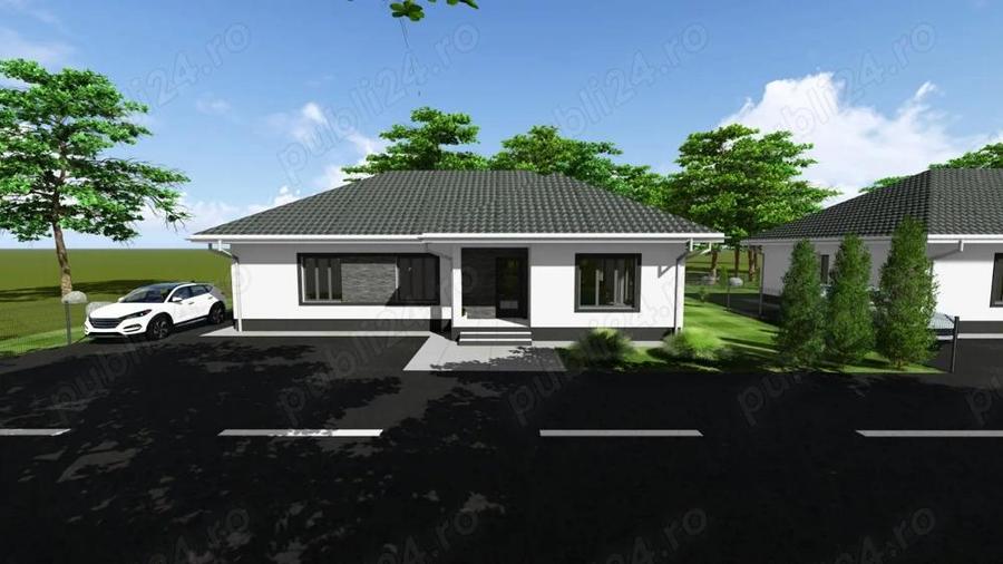 Tautii Magheraus (zona str. 4) PROIECT NOU casa pe parter, s.c.=150 mp, teren 500 mp - 1
