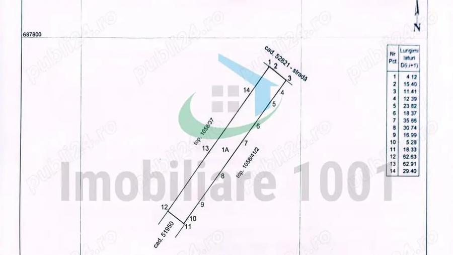 Cicarlau, teren intravilan, zona de case, suprafata 2936 mp - 3