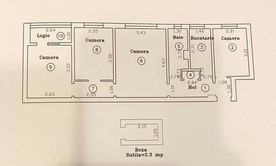 COMISION 0%, Apartament 4 Camere, Etaj 2, 61 mp, Mobilat, Zona Dacia - 11