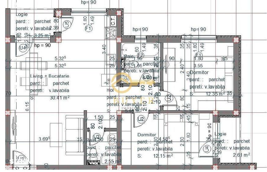 Apartament cu 3 cam NOU- Mobilat si utilat- Etaj 1 - 10