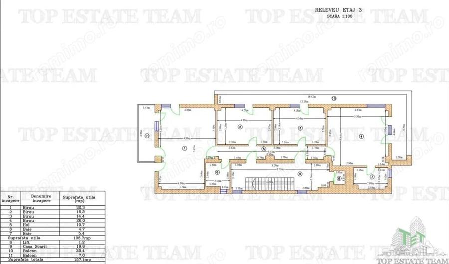 Inchiriere cladire de birouri S+P+4E, zona 1 Mai - 4