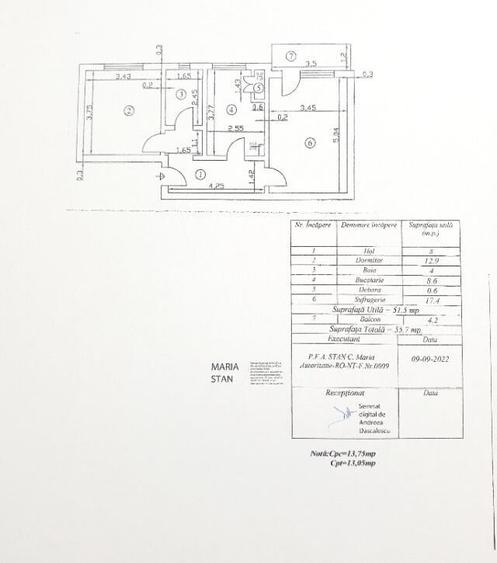 Apartament 2 camere, etaj 4, zona Ratuc-Darmanesti