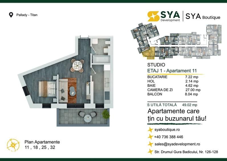 Apartament cu 2 camere în Theodor Pallady