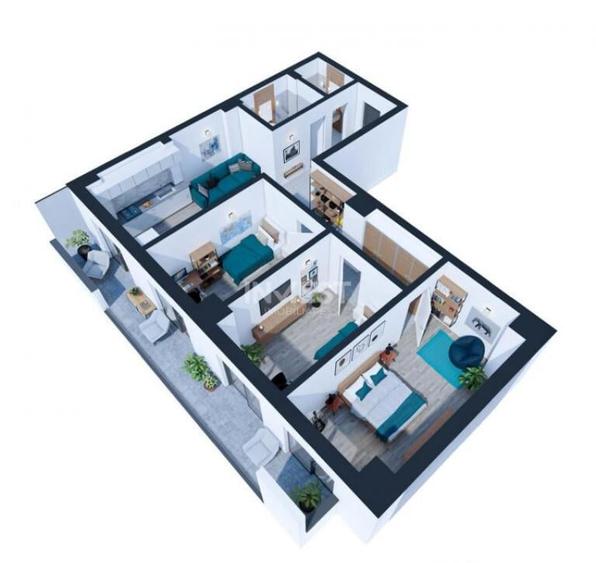 APARTAMENT 4 CAMERE, 103 MP, ETAJ INTERMEDIAR, NICOLINA, COM - 1