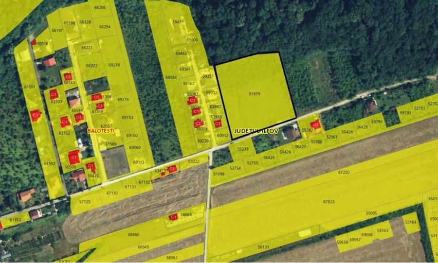 Teren intravilan Balotesti 9782mp 96ml deschidere langa padure - 6