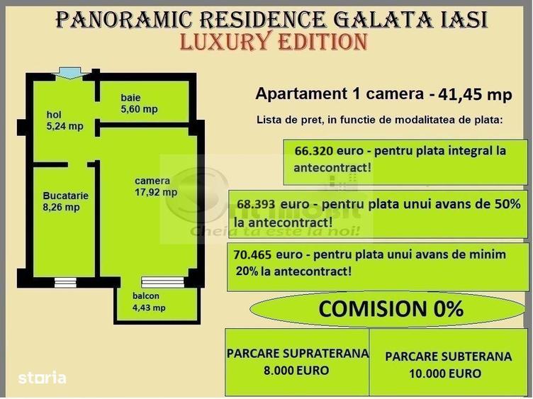 Apartament 1 camera de vanzare in Iasi, Galata, 41,45 mp, bloc nou - 9