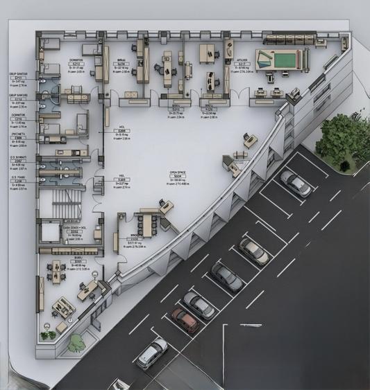 Spațiu de birouri în Aviatiei – Etaj integral 535 mp - 1