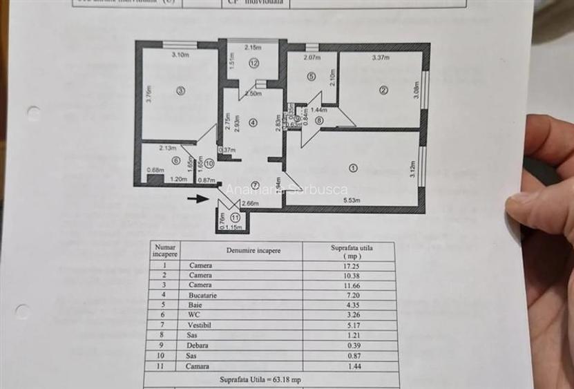 Apartament 3 camere, Obor loc de parcare inclus in pret