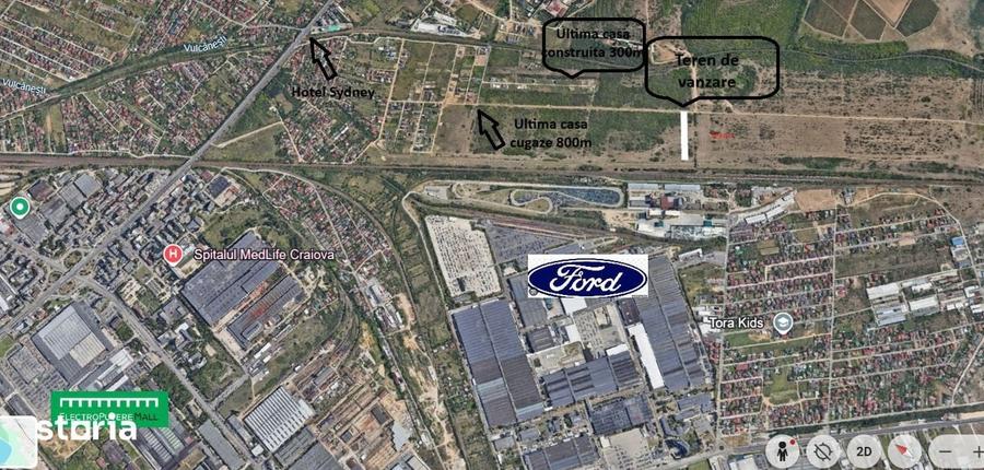 Teren 4000mp zona Banu Maracine siloz - Carcea Ford 22EUR/mp neg. - 1