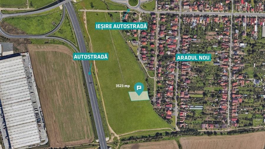 Teren cu PUZ servicii comerciale Aradul Nou - 1