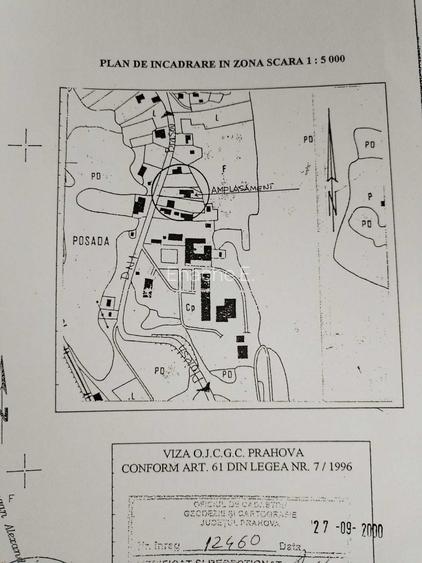Teren 1100 mp cu casa de vanzare in Posada (Comarnic, jud. Prahova)