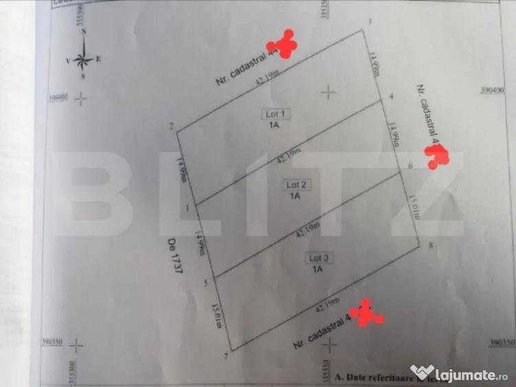Parcele Teren 610 mp, zona pepiniera Cornesti - 2