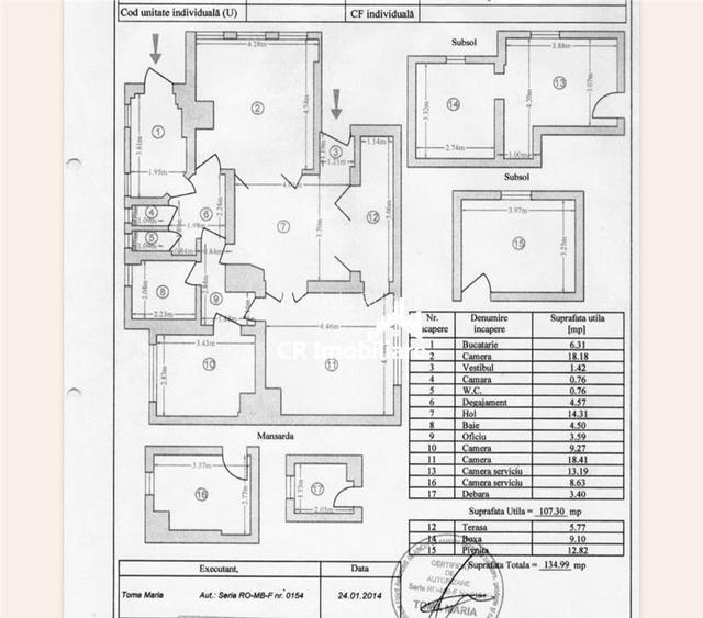 Apartament 4 camere in Vila Unirii pretabil#259; pentru loc Apartament 4 camere in Vila Unirii pretabil#259; pentru loc