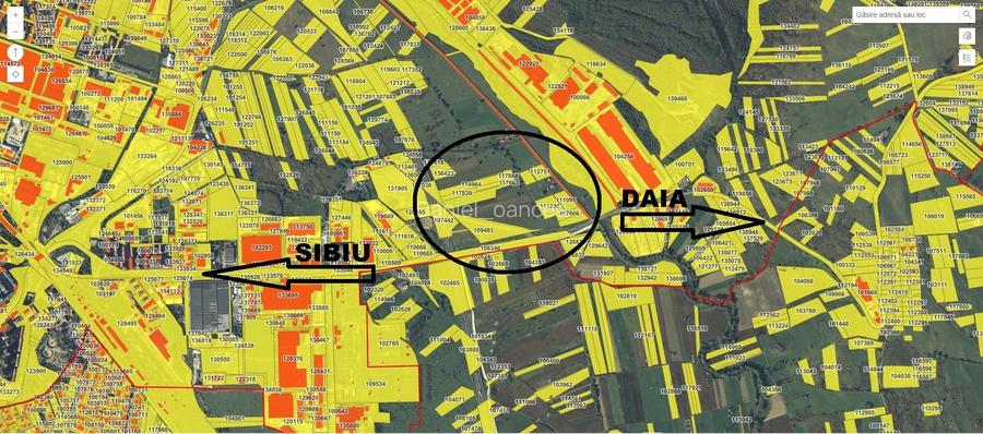 Teren intravilan 18.400 mp langa A1 * Zona Industriala Est Sibiu