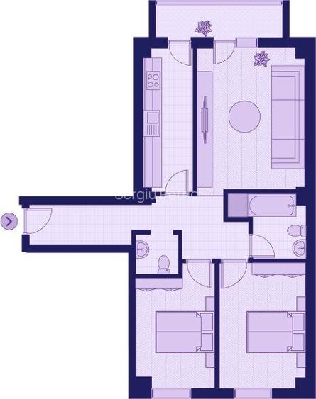 Apartament NOU Decomandat 3 camere si 2 bai - Păcurari