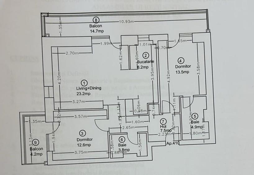 Apartament 3 camere nou, incalzire in pardoseala gratuita - 9