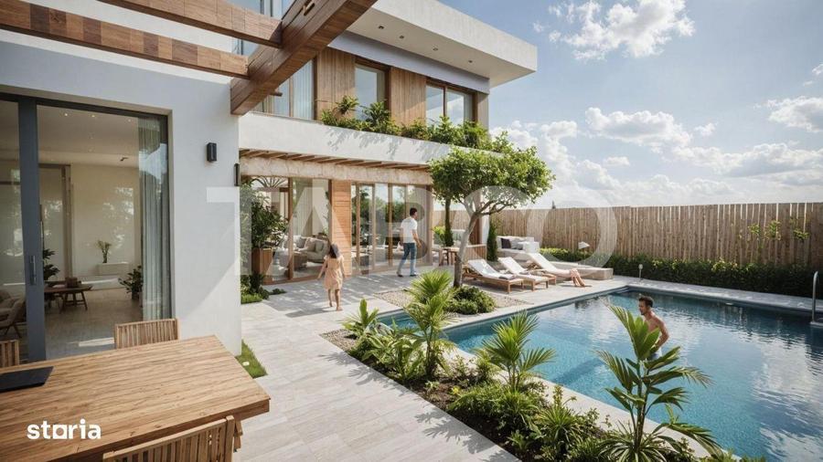 Vila de lux cu piscina 5 camere de vanzare zona Aeroportului Someseni - 1