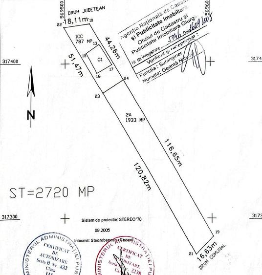 Teren Construcții intravilan de 2720 mp, în Buturugeni
