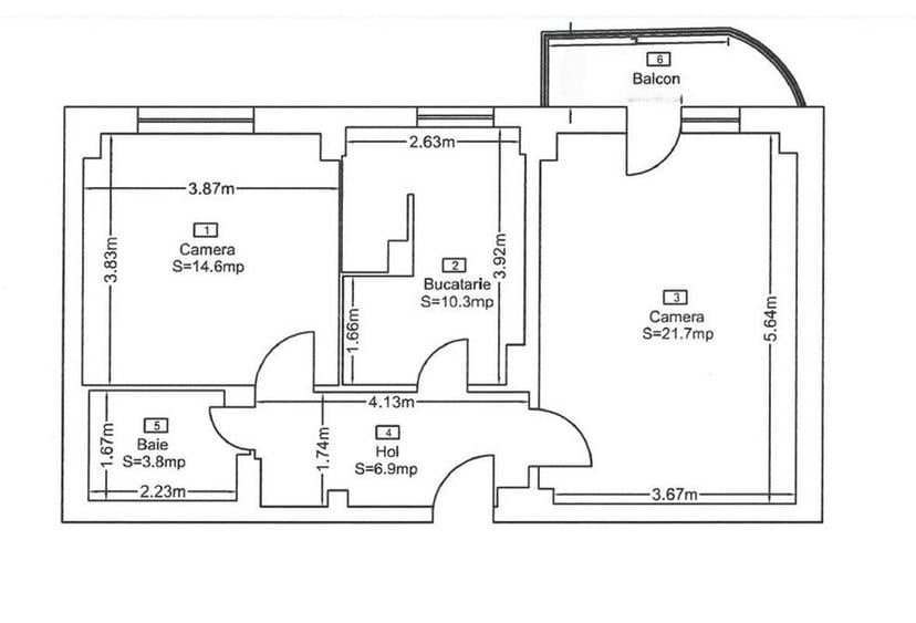 Apartament cu 2 camere decomandate, confort sporit, 60mp, etaj 2, finisat, mobilat si utilat, Calea - 1