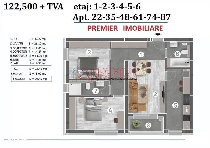 3 Camere - Parcul Tudor Arghezi - 1