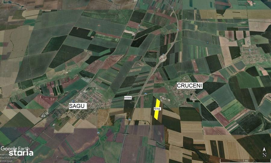 Teren agricol de vanzare - 100.000 mp - com. Sagu, jud Arad - 3