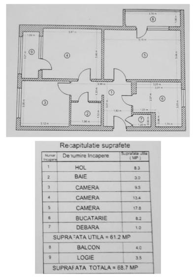 Apartament 3 camere, decomandat, centrală - 4