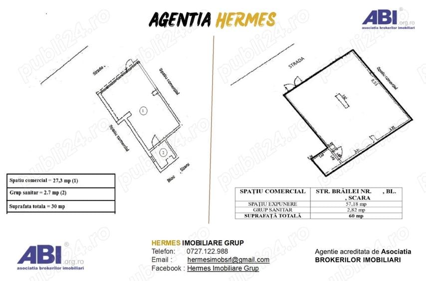 Se inchiriaza Spatiu comercial stradal 60 mp, Micro 19 - 1