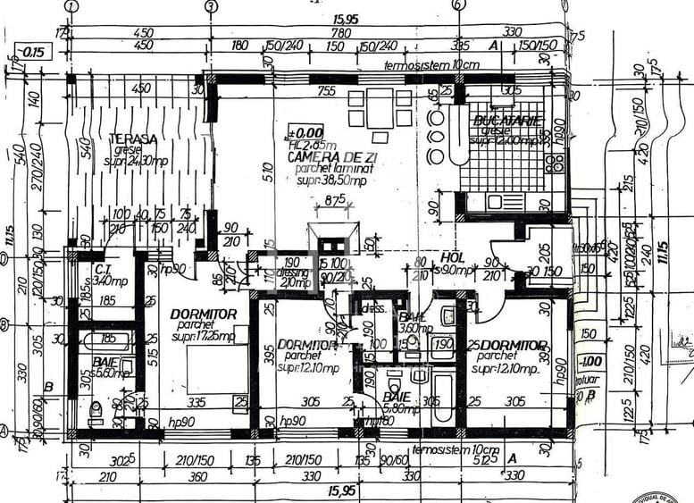 Casa individuala pe un singur nivel - 120 mp, teren 390 mp - 5
